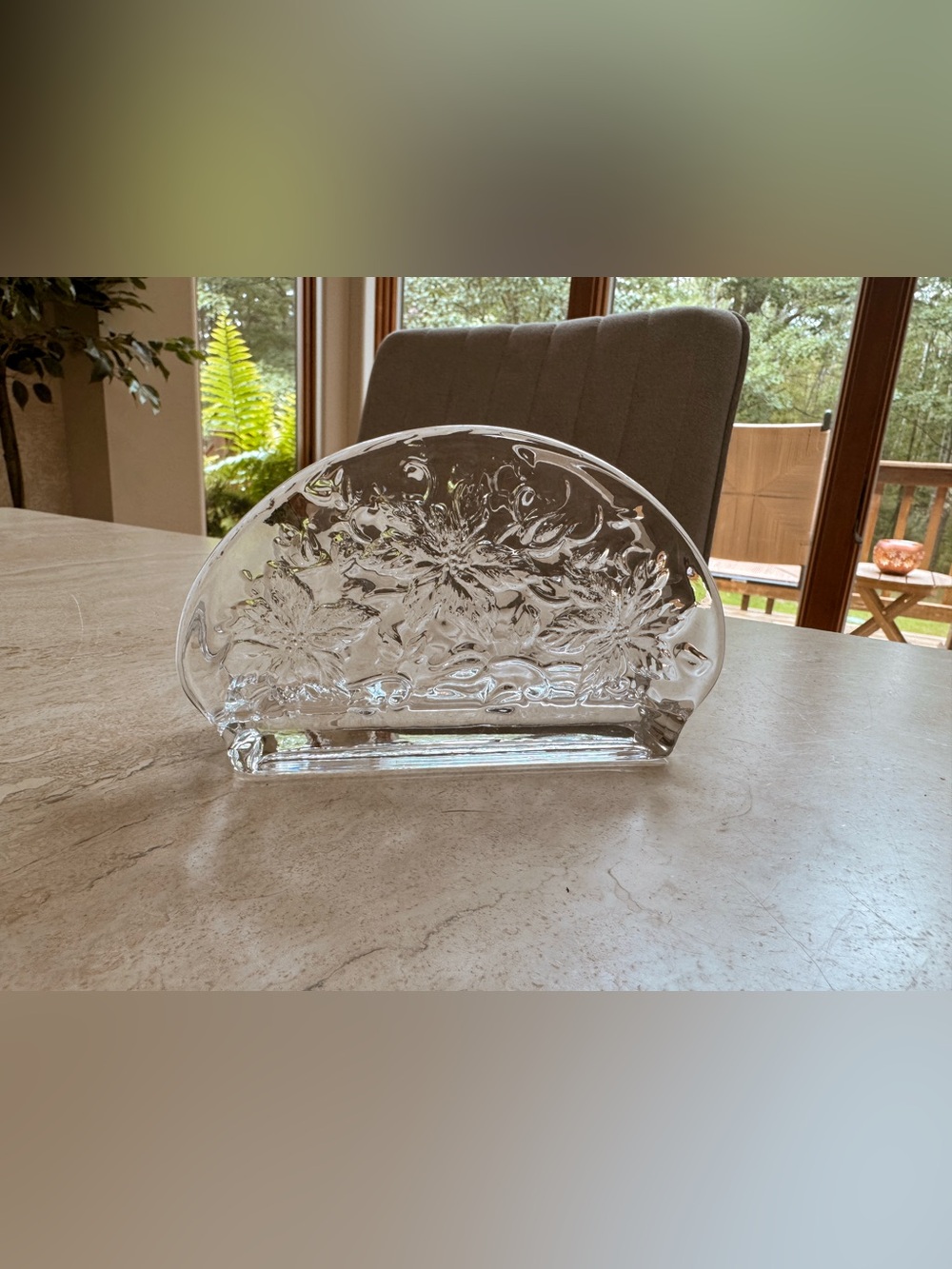 Princess House Fantasia crystal napkin holder.